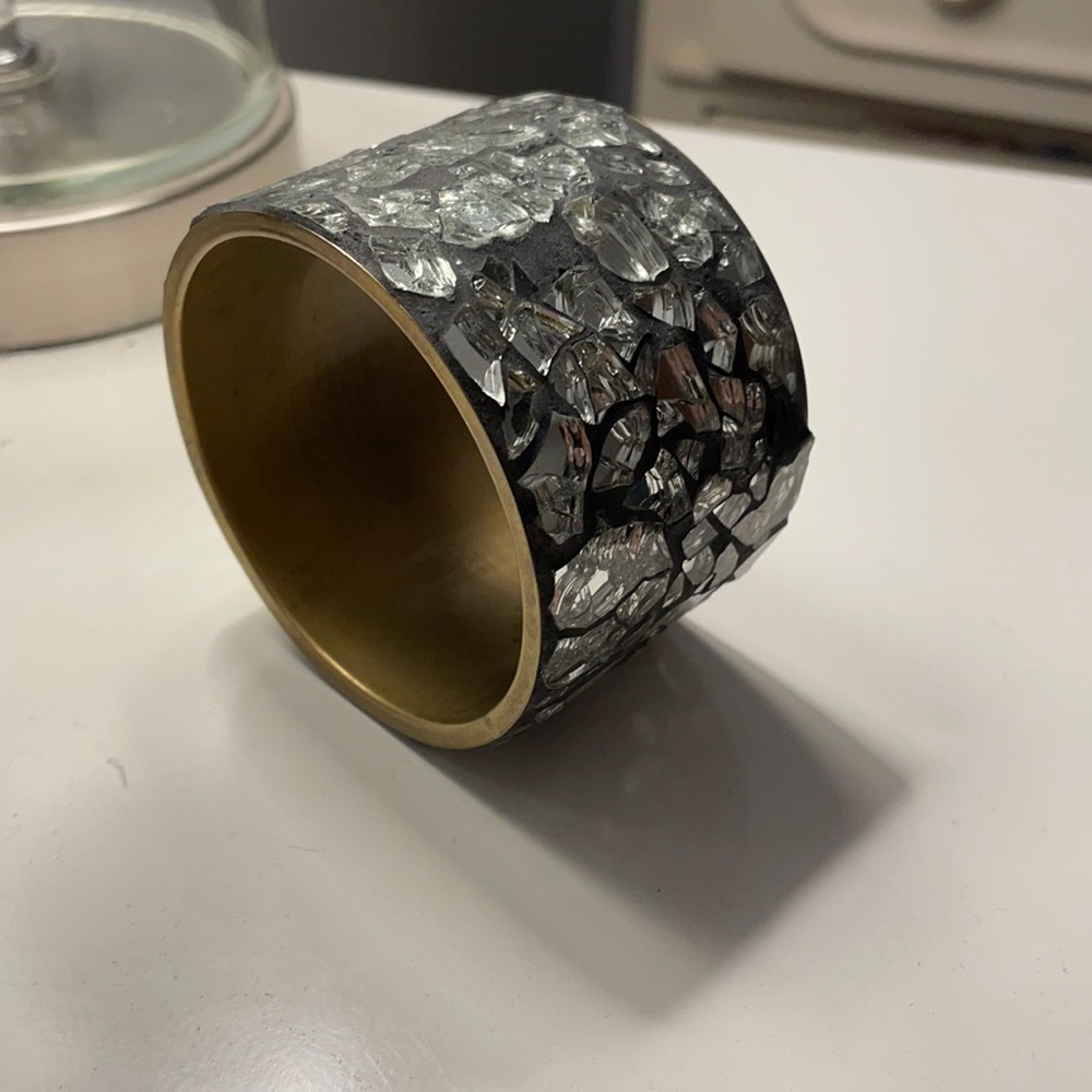 Mirrored chunky bangle